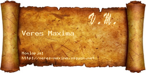 Veres Maxima névjegykártya